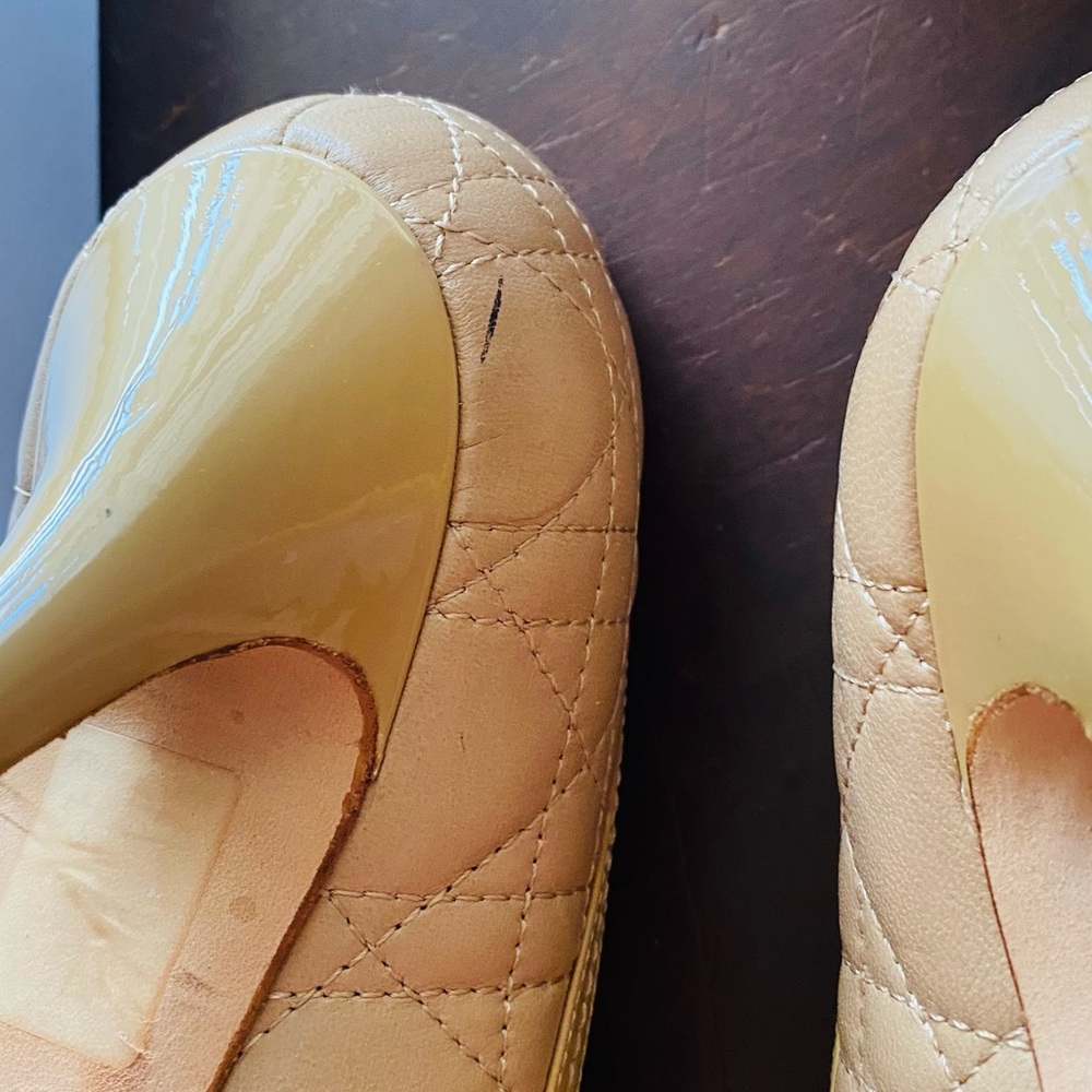 Christian Dior Cannage Peep Show Quilted Heels - Picture 10 of 10